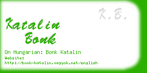 katalin bonk business card